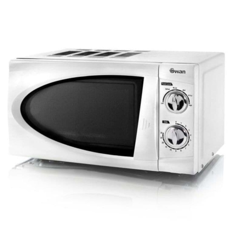 Swan Manual White Microwave – 800w