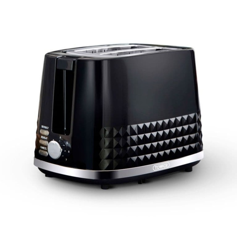 Tower Solataire 2 Slice Toaster – Black