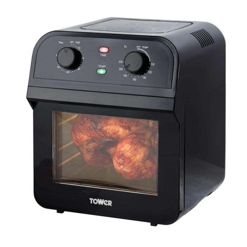 Tower Vortx Manual Black Air Fryer Oven – 12L