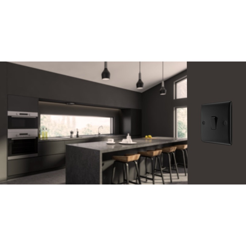 BG Intermediate Switch 16ax 2 Way – 20a Matt Black