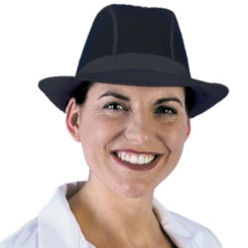 Dennys Unisex Trilby Hat Black (No Hat Band) – Medium