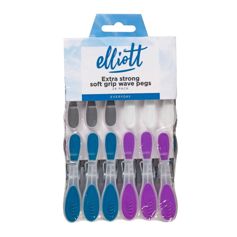 Elliott Soft Grip Wave Pegs – Pack 24