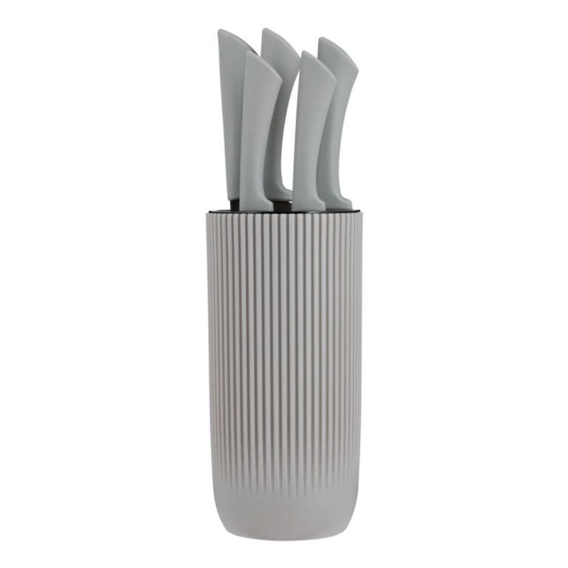 Viners Everyday Grey Ripple Knife Block – 5 Piece