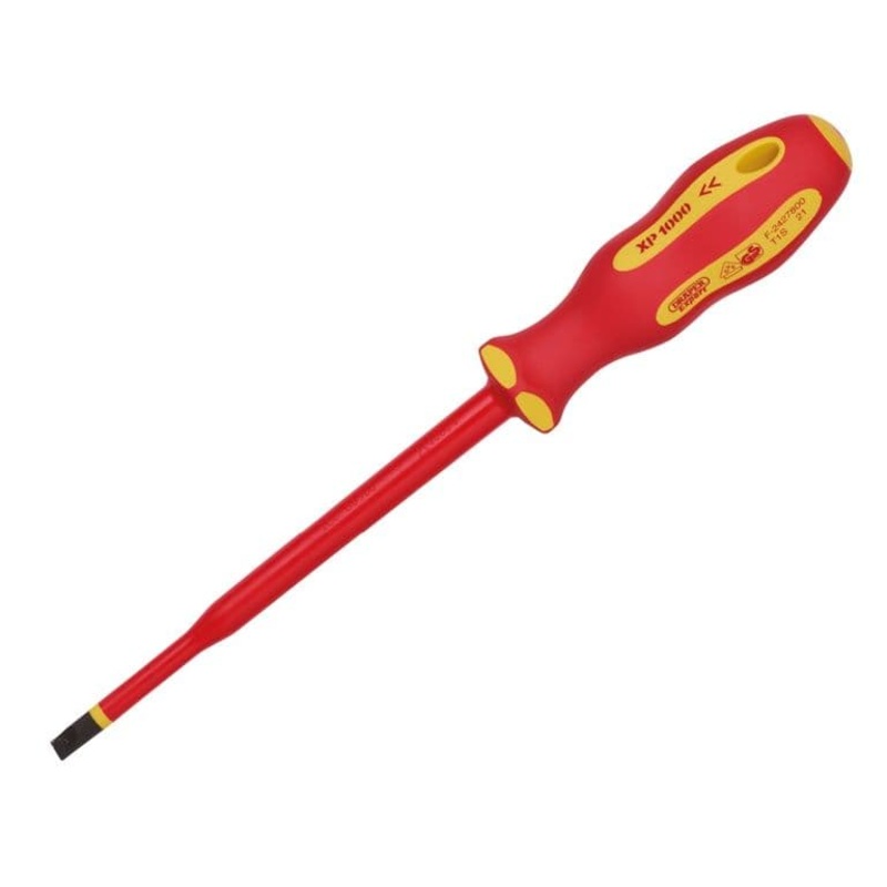 Draper VDE Plain Slot Screwdriver – 6.5x150mm