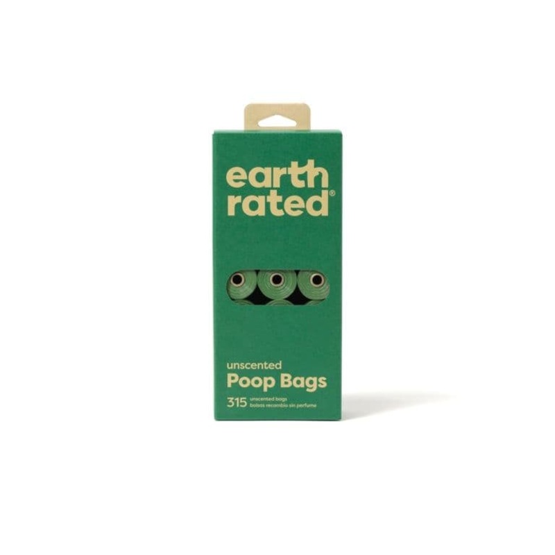 Earth Rated 315 Poop Bags – 21 Rolls Unscented