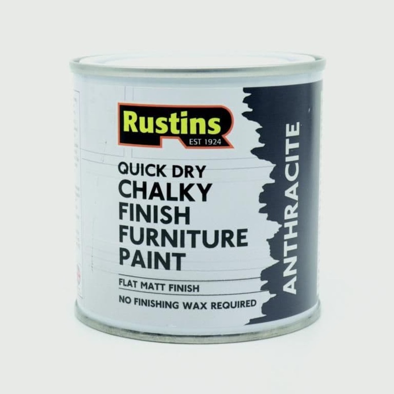 Rustins Chalky Finish Furniture Paint – 500ml Anthracite