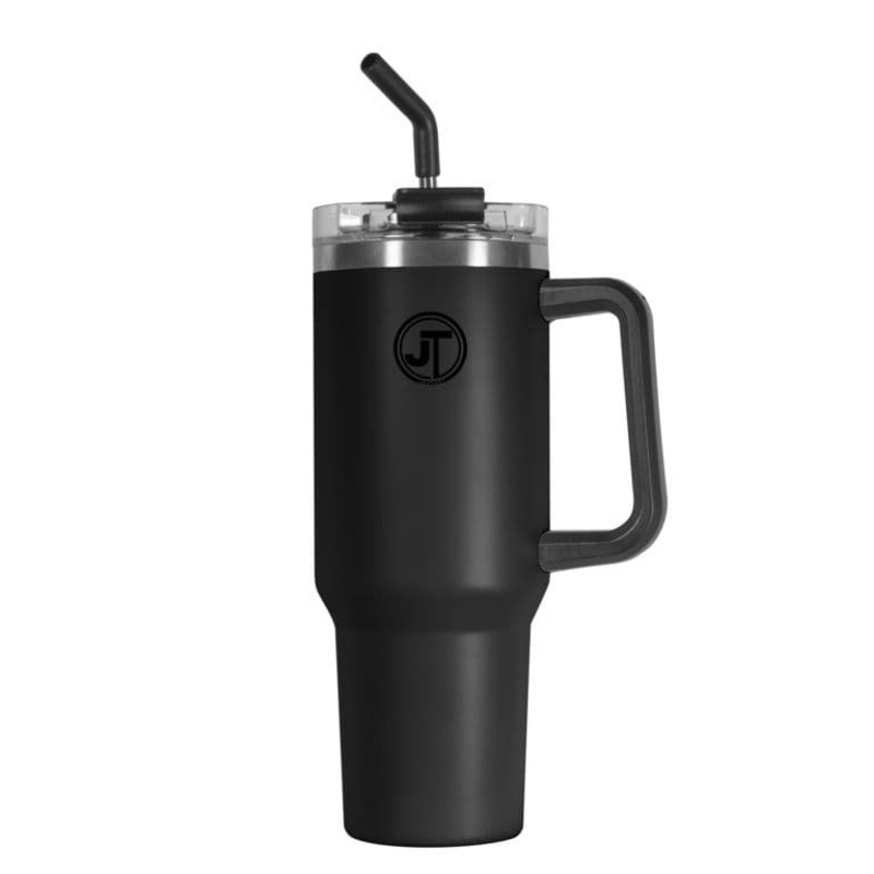 Eurosonic Double Walled Vacuum Mug With Handle – 40oz Black