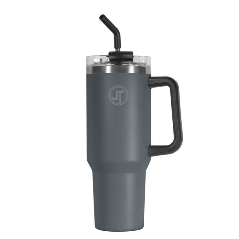 Eurosonic Double Walled Vacuum Mug With Handle – 40oz Grey
