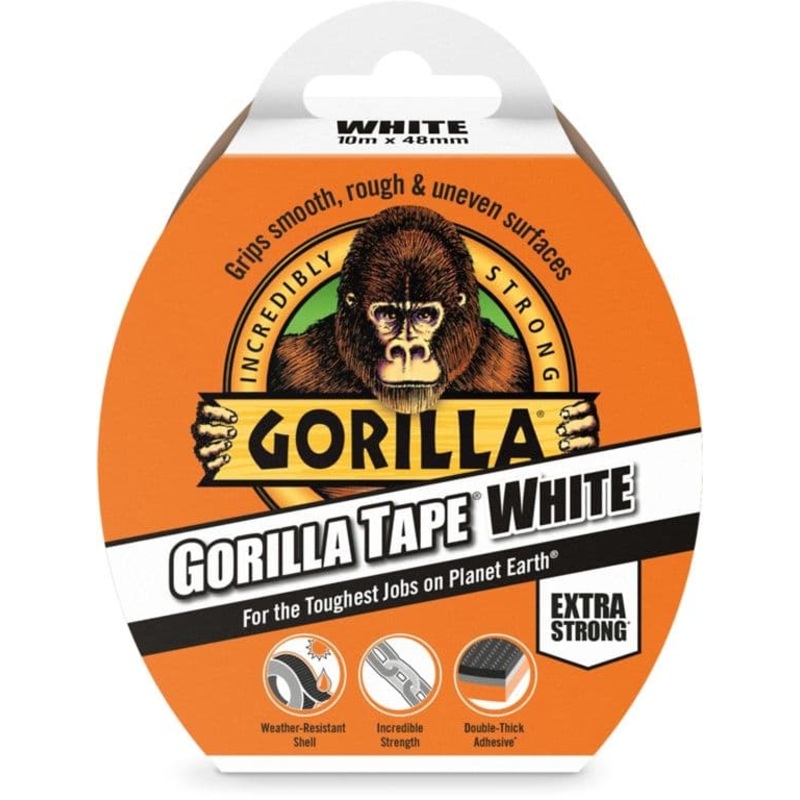 Gorilla White Tape – 10m
