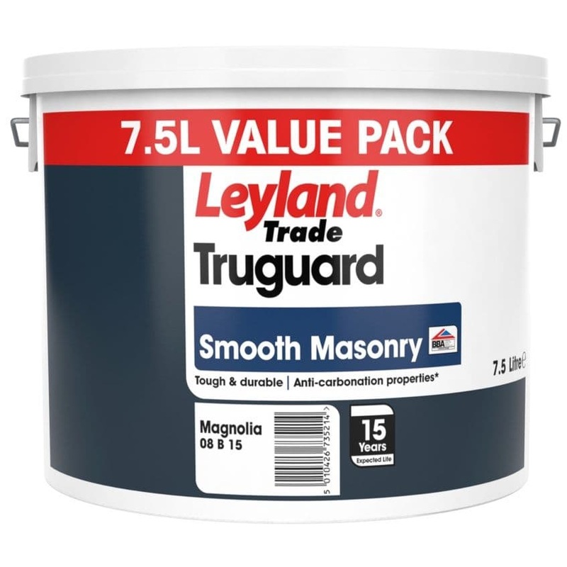 Leyland Trade Truguard Masonry Paint 7.5L – Magnolia