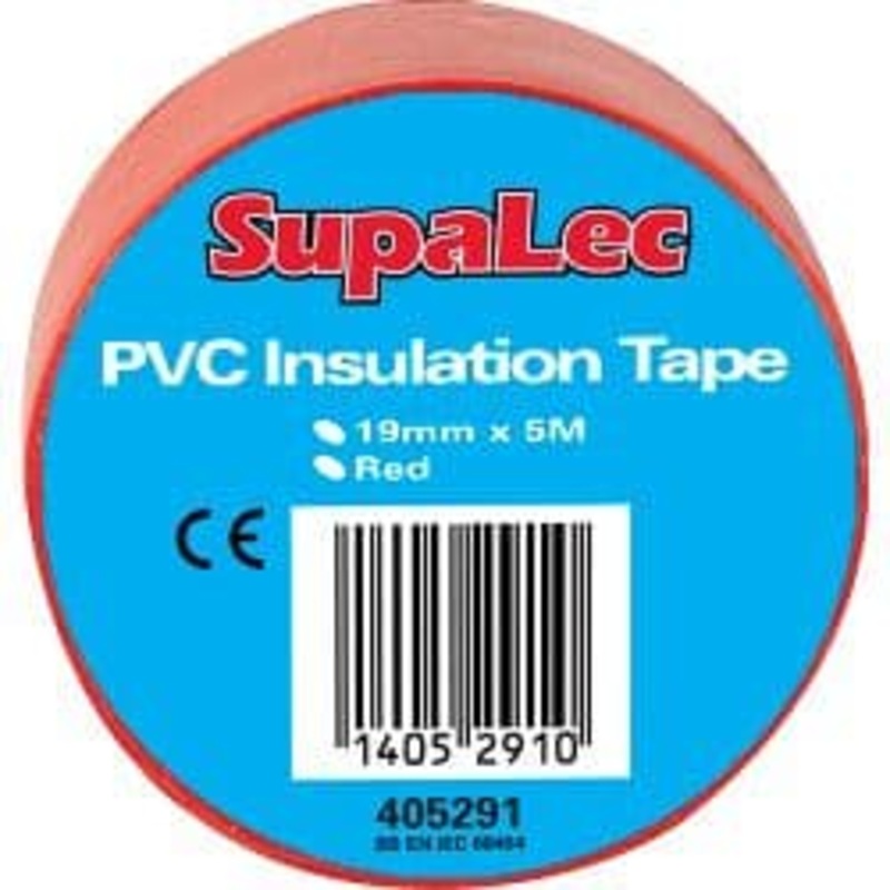 Securlec PVC Insulation Tape Pack 10 – Red 5m