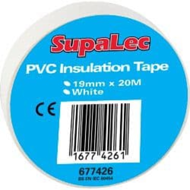 Securlec PVC Insulation Tape Pack 10 – White 20m