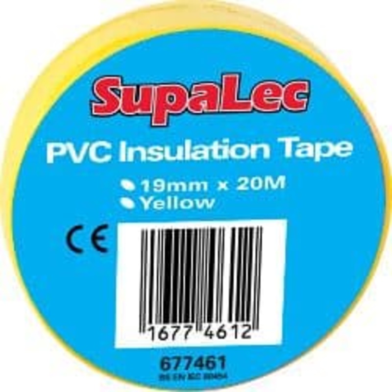 Securlec PVC Insulation Tape Pack 10 – Yellow 20m