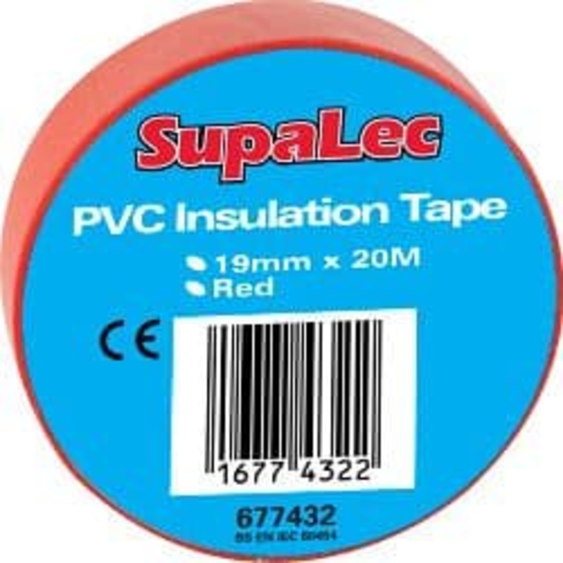 Securlec PVC Insulation Tapes Pack 10 – Red 20 Metre