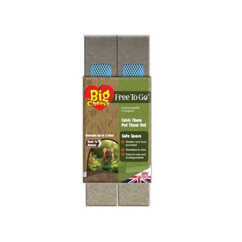 The Big Cheese Free To Go Biodegradable Mouse Trap – Twin Pack