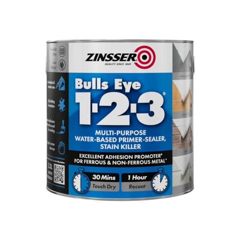 Zinsser Bullseye 1-2-3 Deep Tint Primer – 2.5L