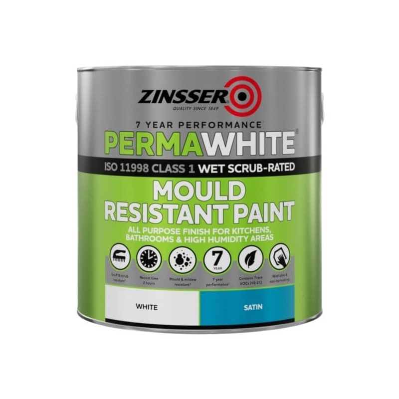 Zinsser Perma-White Interior Satin Mould Remover – 2.5L