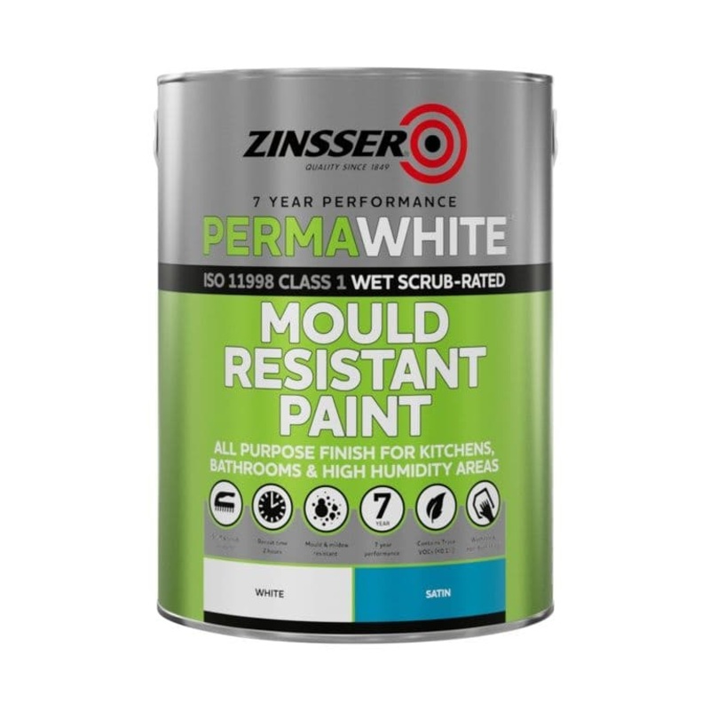 Zinsser Perma-White Interior Satin Mould Remover – 5L