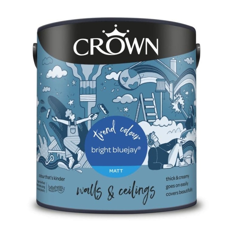 Crown Matt Emulsion Bright Bluejay – 2.5L