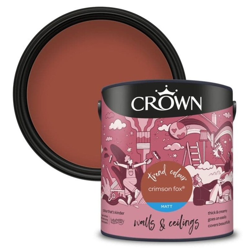 Crown Matt Emulsion Crimson Fox – 2.5L
