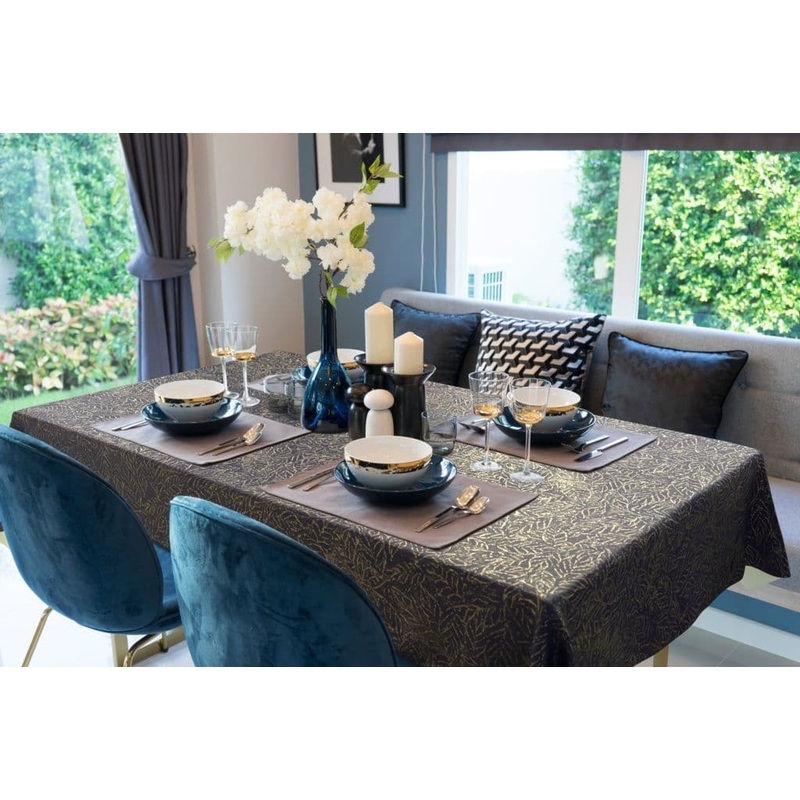 d-c-fix Monte Carlo Tablecloth – Verduro Indigo – 20m Roll x 140cm