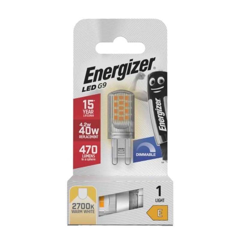 Energizer LED G9 4.2w 470lm Dimmable – 2700k