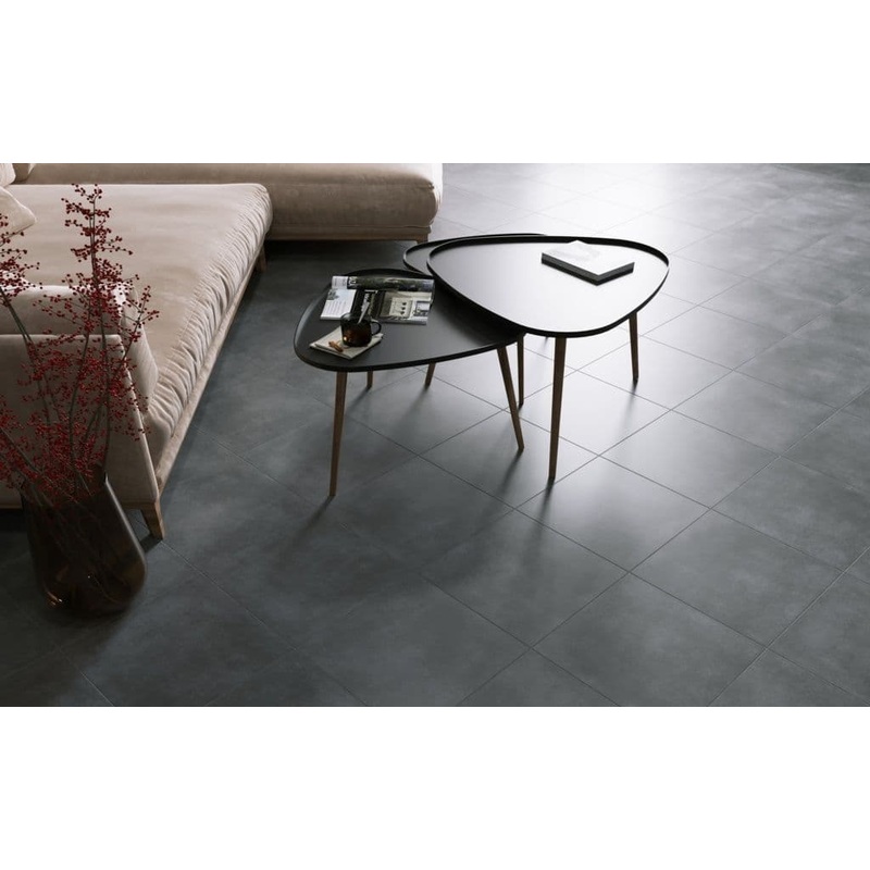 Golden Tile Porcelain Floor Tile 40 x 40cm Pack 7 – Lofty Anthracite 1.12m2