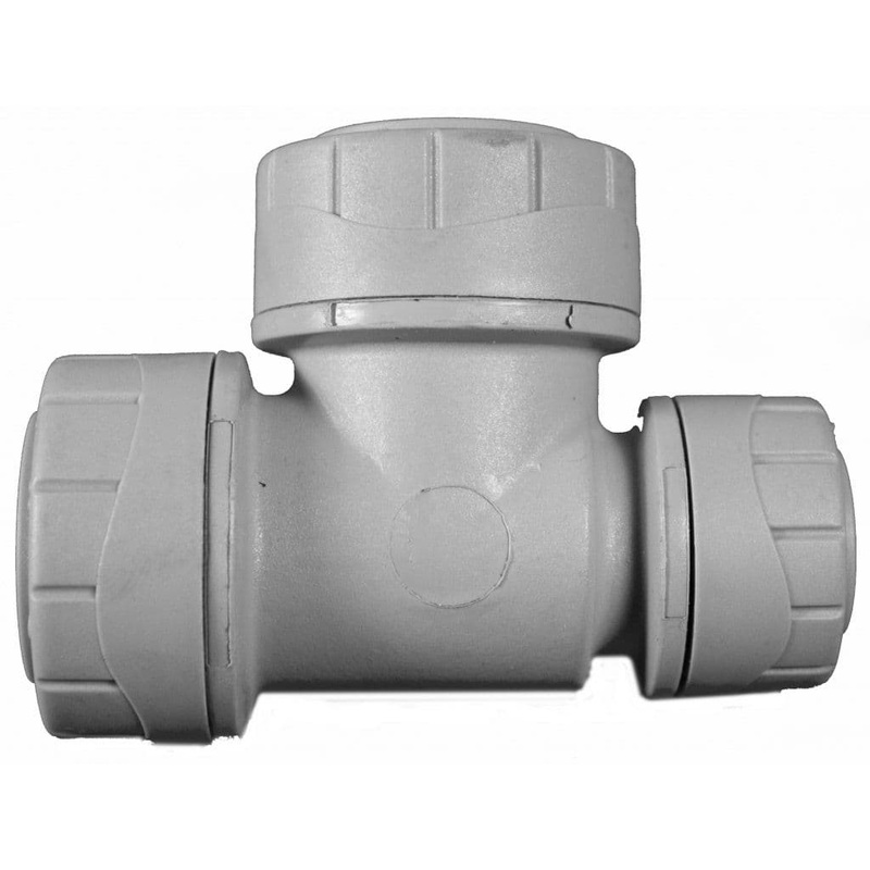 Polyplumb Reducing Tee Grey 22 x 22 x 15mm – 22mm