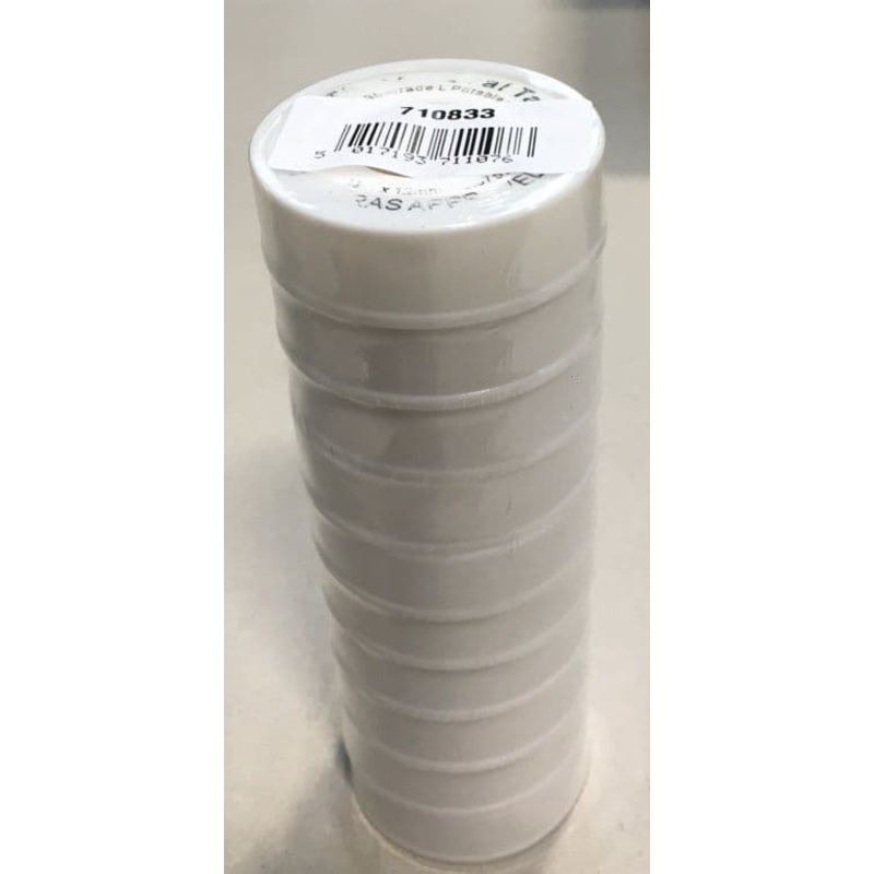 PTFE Pipe Thread Seal Tape Pack of 10 – White  12m x 12mm x 0.075mm