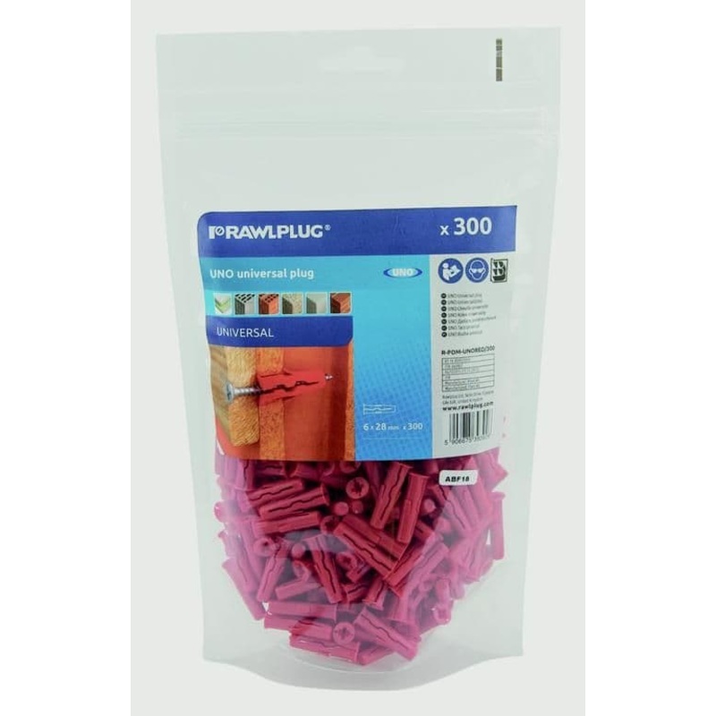 Rawlplug Universal Plug – RED
