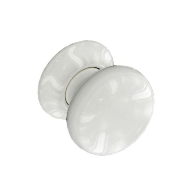 Securit Ceramic Door Knob – White