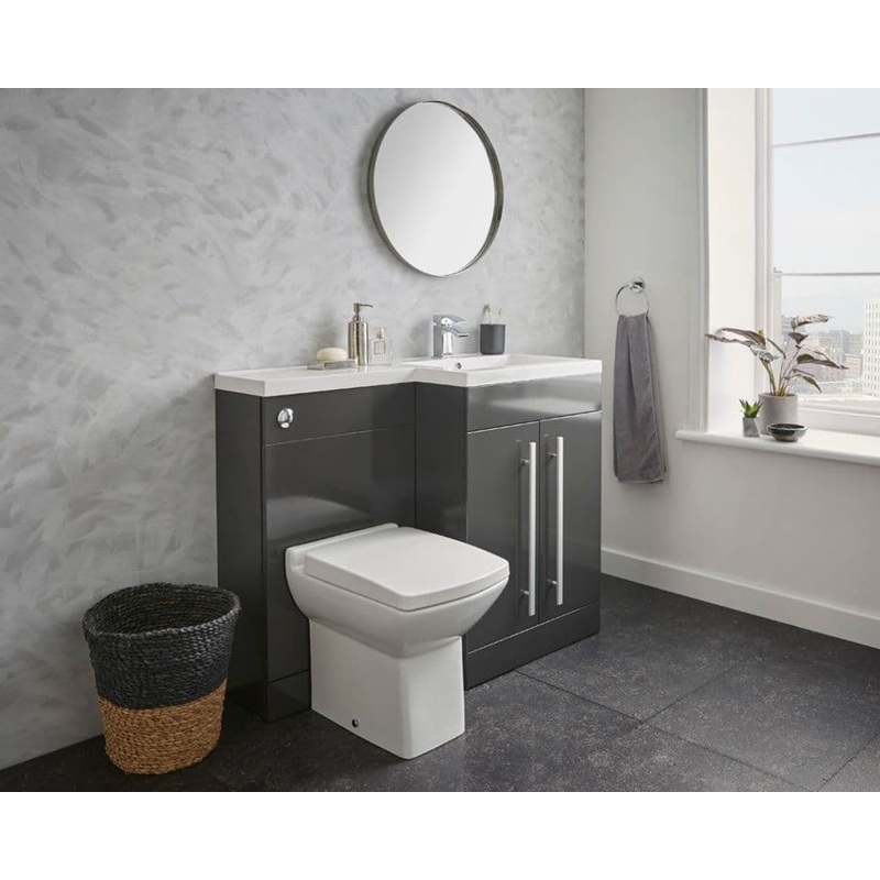 Kvit Matrix WC Unit Gloss Grey – 500mm