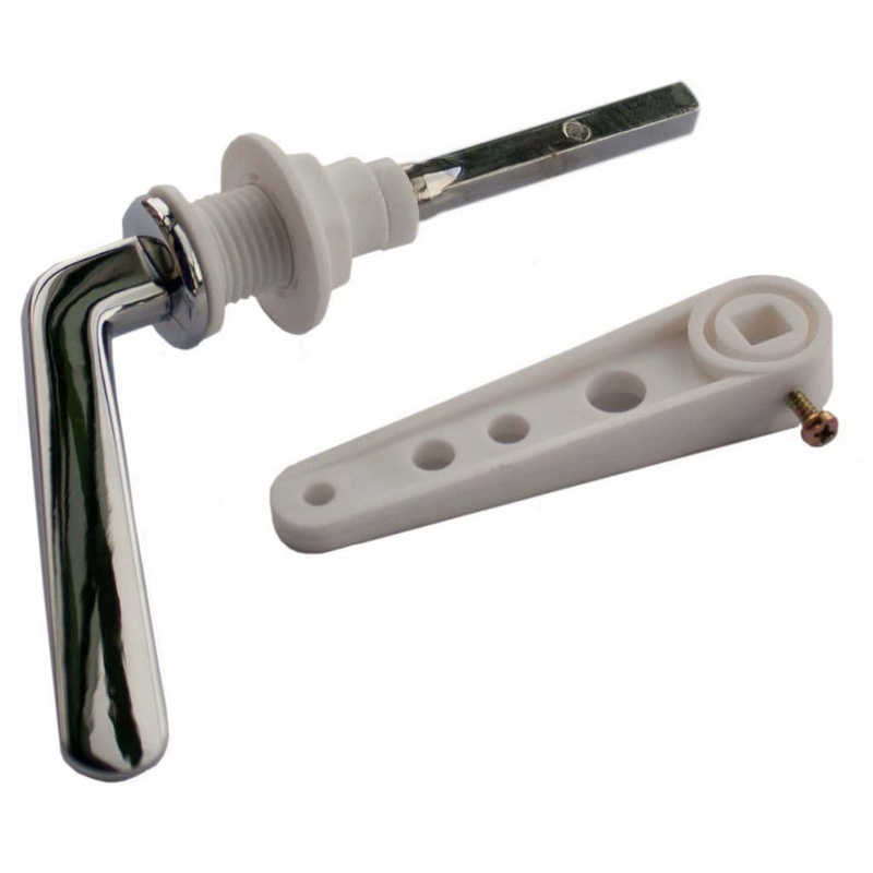 Oracstar Low Level Cistern Handle Pack – Chrome Plated Metal