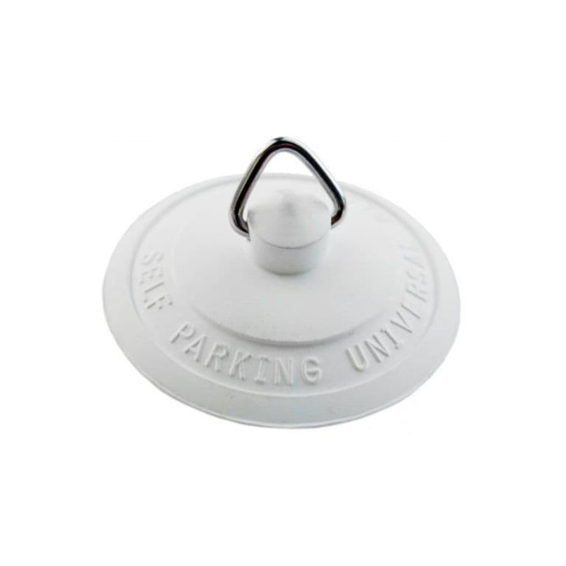 Securplumb Self Parking Basin Plug White Rubber