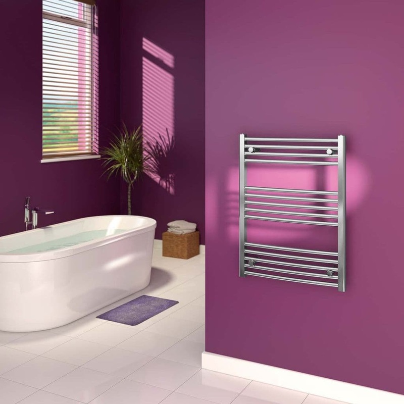 SupaPlumb Curved Towel Rail – 600 X 800mm Chrome