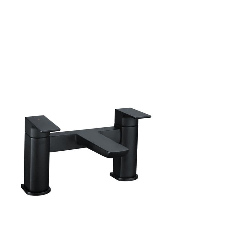 SP Matt Black Deck Mounted Bath Filler