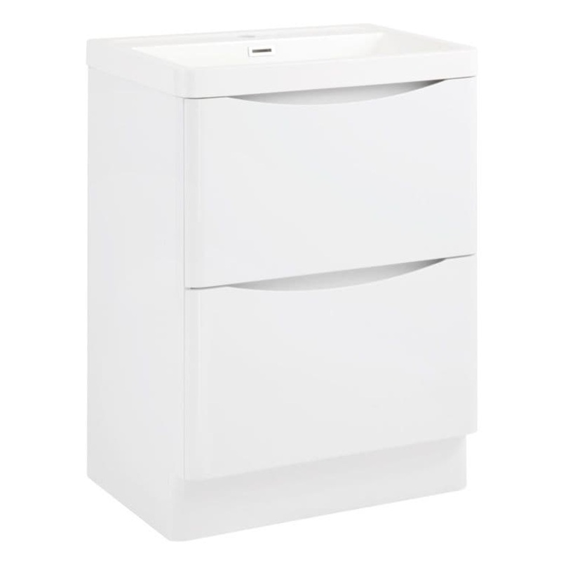 SP Ocata Gloss White 2 Drawer Basin Unit – 600mm