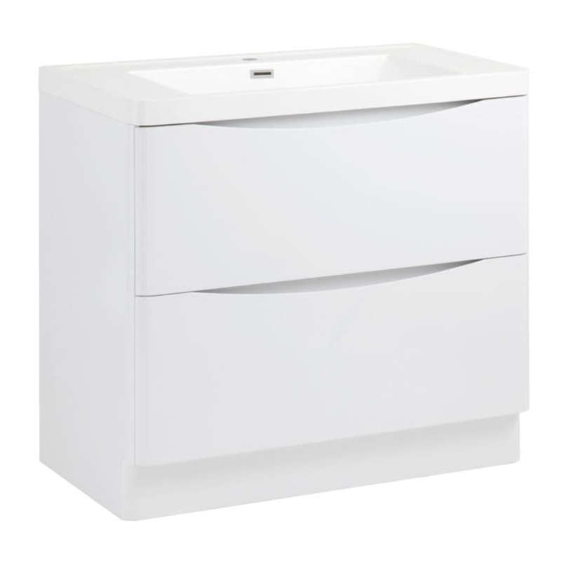 SP Ocata Gloss White 2 Drawer Basin Unit – 900mm