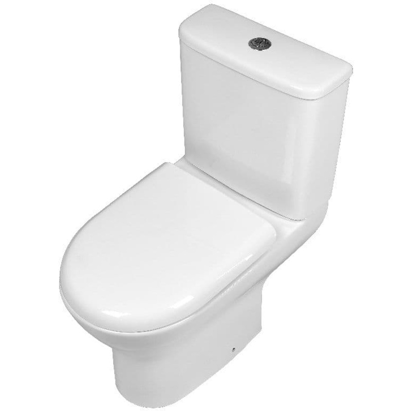 SP One Box Pure Close Coupled Rimless Round Toilet & Seat – W: 390mm H: 790mm D: 635mm