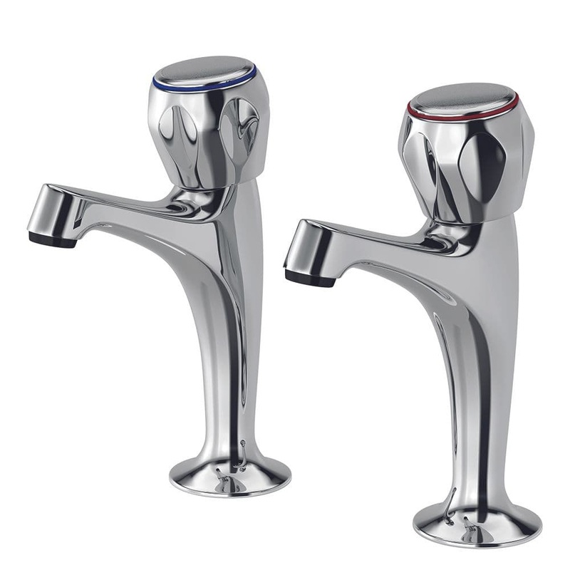 SupaPlumb Standard Sink Taps – H: 158mm D: 108mm Diameter: 43mm