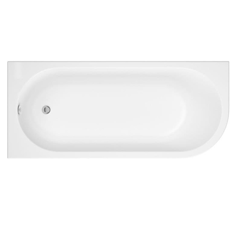 Trojan J Shape Bath – Left Hand 750 x 1700mm