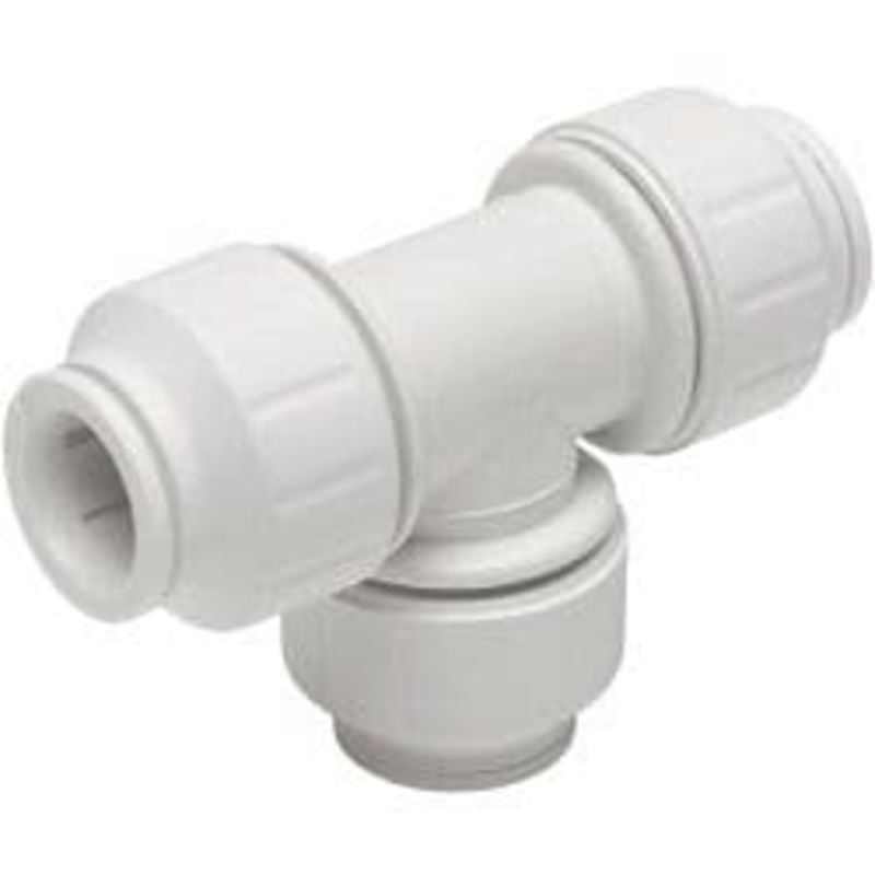 JG Speedfit Equal Tee Connector – 10mm – White  Pack 10