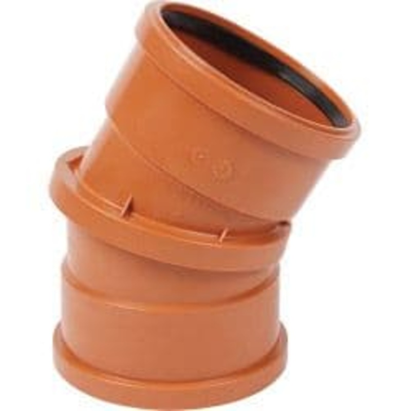 Polypipe 0-30 Degrees Adjustable Double Socket Bend – 4/110mm
