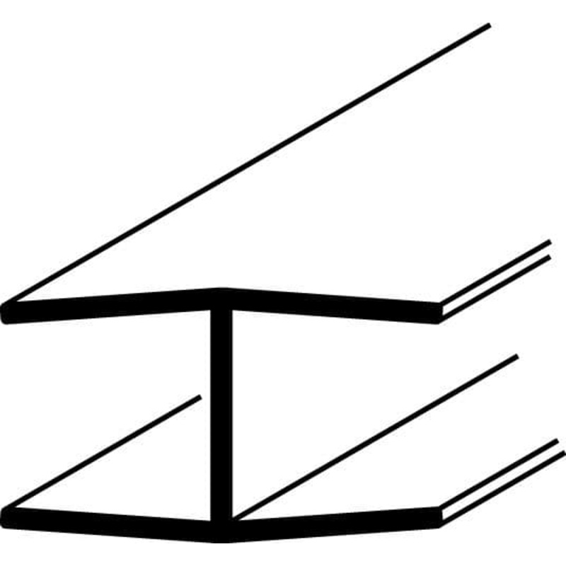 Easyfix H Section White S – 16mm x 8ft