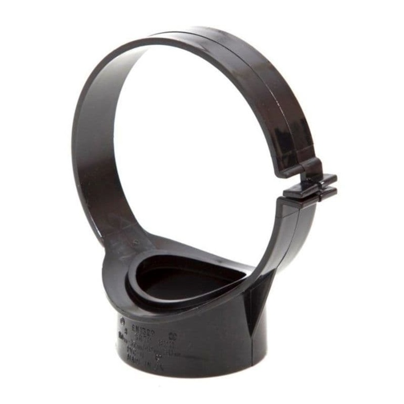 Polypipe Strap Boss (Open) – 4/110mm Black