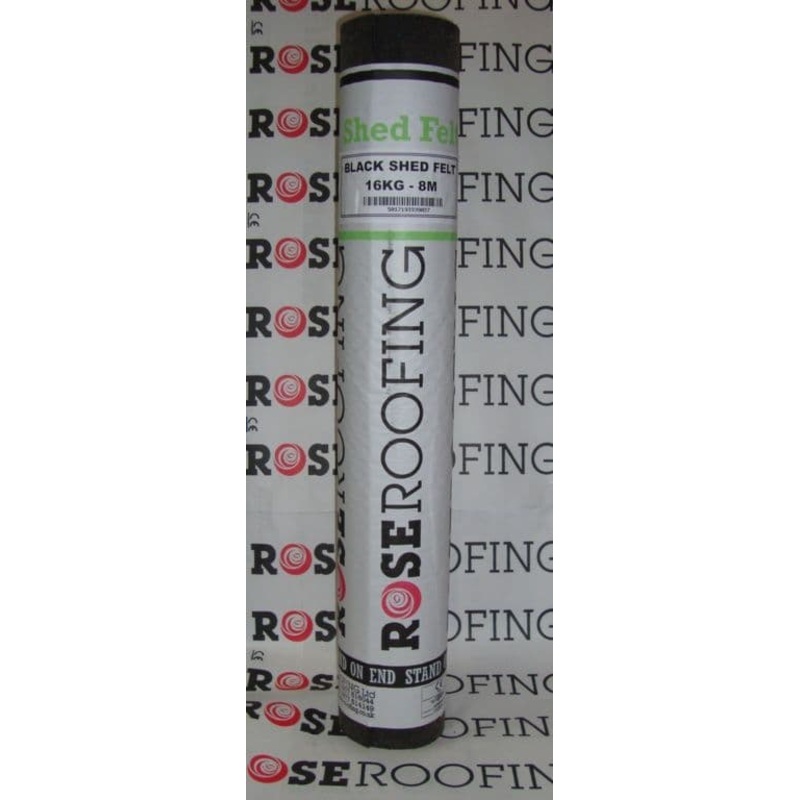 Rose Roofing Black Shed Felt – 8m