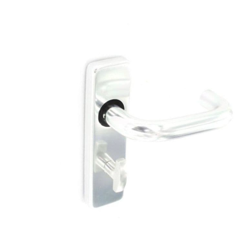 Securit Aluminium Bathroom Handles Polished (Pair) – 150mm