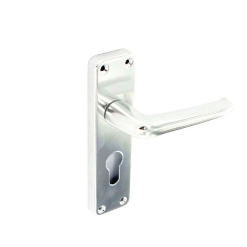 Securit Aluminium Euro Hadles Bright 1 Pair – 150mm