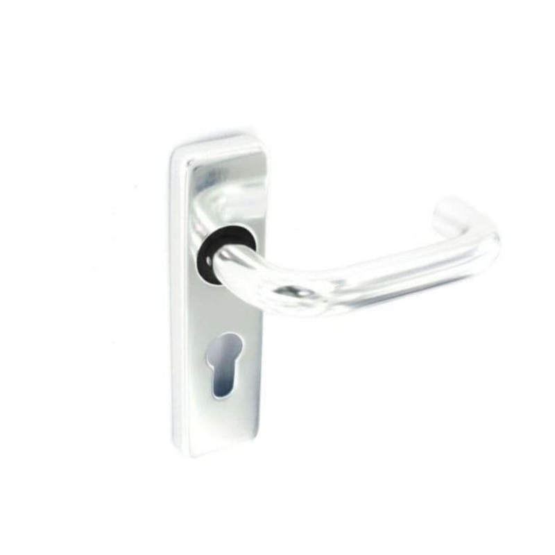 Securit Aluminium Euro Lock Handles Polished 48mm c/c – 150mm