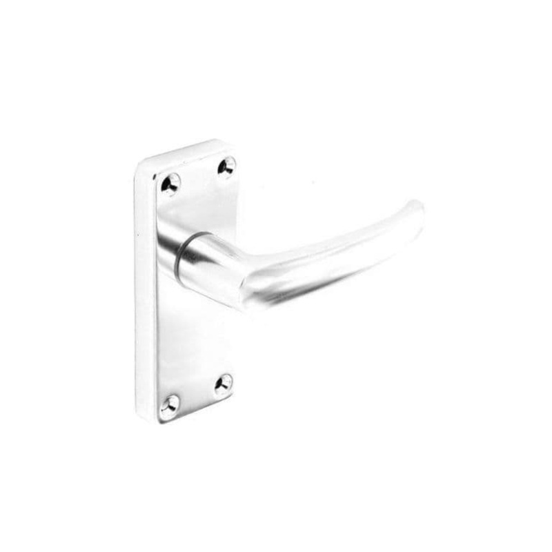 Securit Aluminium Latch Handles Bright (Pair) – 85mm